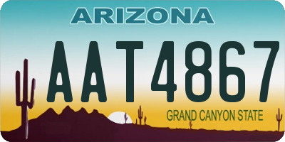 AZ license plate AAT4867