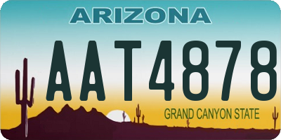 AZ license plate AAT4878
