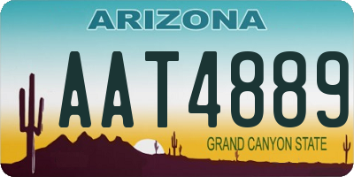 AZ license plate AAT4889