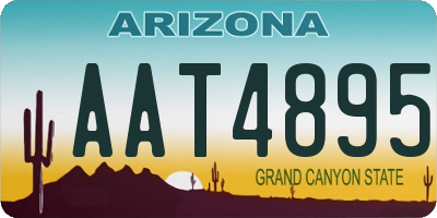 AZ license plate AAT4895