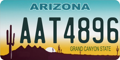 AZ license plate AAT4896