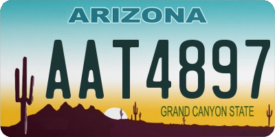 AZ license plate AAT4897