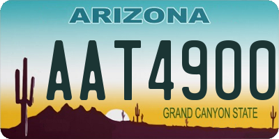 AZ license plate AAT4900