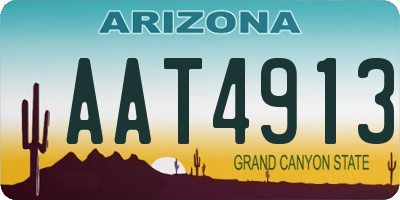 AZ license plate AAT4913