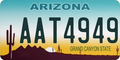 AZ license plate AAT4949