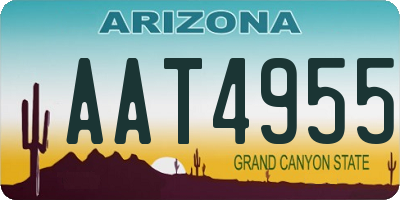 AZ license plate AAT4955
