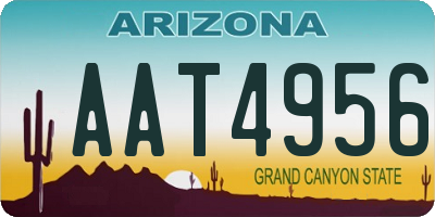 AZ license plate AAT4956