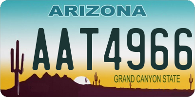AZ license plate AAT4966