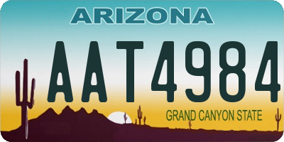 AZ license plate AAT4984