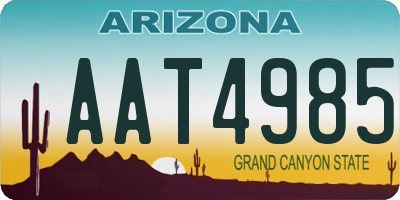 AZ license plate AAT4985