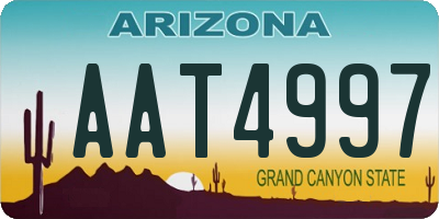 AZ license plate AAT4997