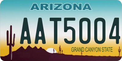 AZ license plate AAT5004
