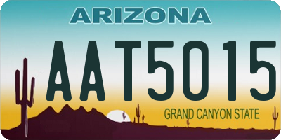 AZ license plate AAT5015