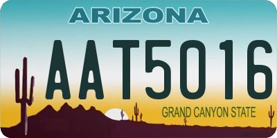 AZ license plate AAT5016