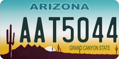 AZ license plate AAT5044