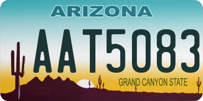 AZ license plate AAT5083