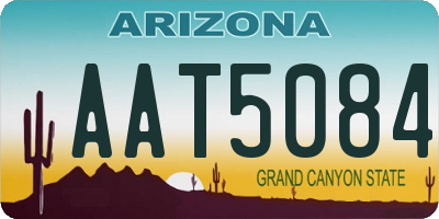 AZ license plate AAT5084