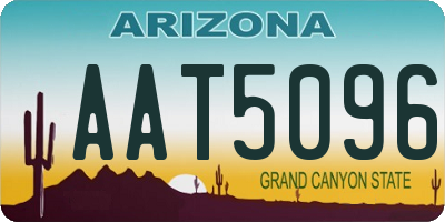 AZ license plate AAT5096