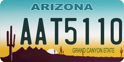 AZ license plate AAT5110