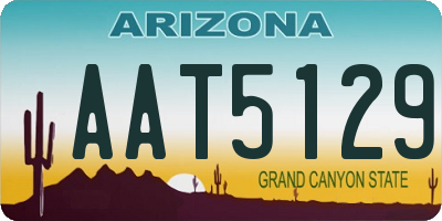 AZ license plate AAT5129