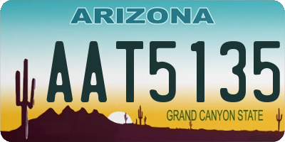AZ license plate AAT5135