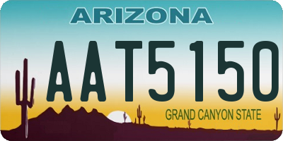 AZ license plate AAT5150
