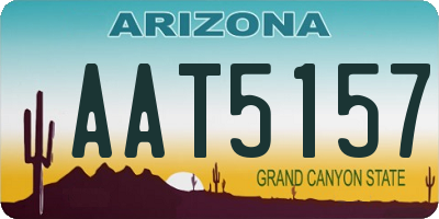 AZ license plate AAT5157