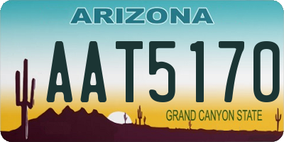 AZ license plate AAT5170