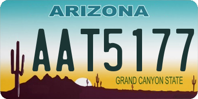 AZ license plate AAT5177