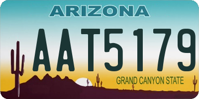 AZ license plate AAT5179