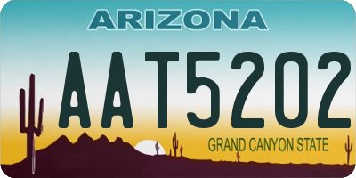 AZ license plate AAT5202