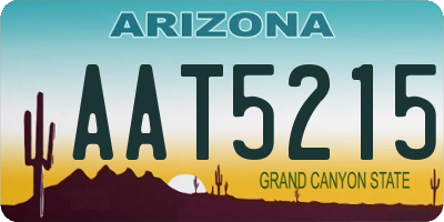 AZ license plate AAT5215