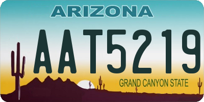 AZ license plate AAT5219