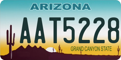 AZ license plate AAT5228