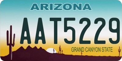 AZ license plate AAT5229