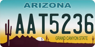 AZ license plate AAT5236