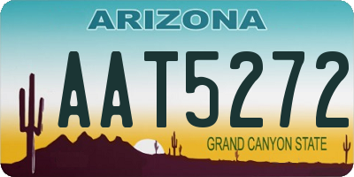 AZ license plate AAT5272