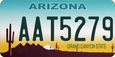 AZ license plate AAT5279