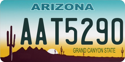 AZ license plate AAT5290