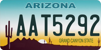AZ license plate AAT5292