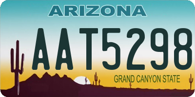 AZ license plate AAT5298