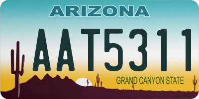 AZ license plate AAT5311