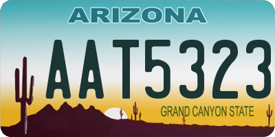 AZ license plate AAT5323
