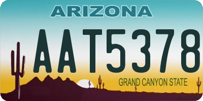 AZ license plate AAT5378