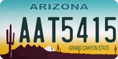 AZ license plate AAT5415