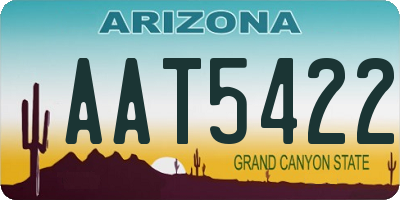 AZ license plate AAT5422