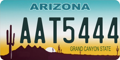 AZ license plate AAT5444