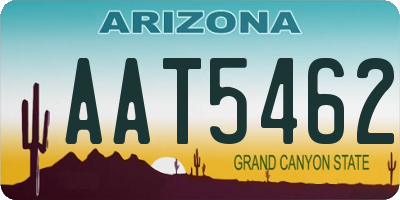 AZ license plate AAT5462