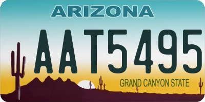AZ license plate AAT5495