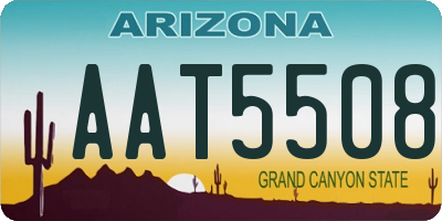 AZ license plate AAT5508